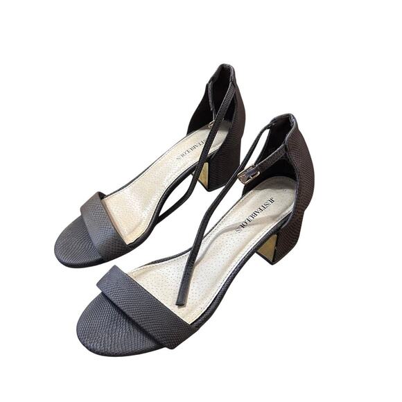 JustFab Espresso Kasha Heeled Sandal Size 8 - Picture 1 of 7
